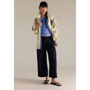 NWOT Free People Womens Easy Peasy Wide Leg Pull On Drawstring Pants Size XS